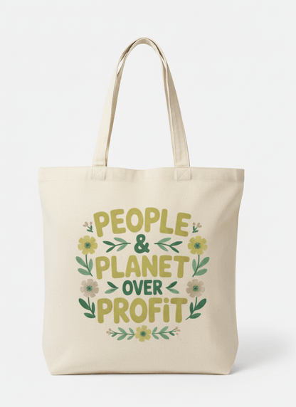 People over Planet Tote Bags - Recetas Fair Trade