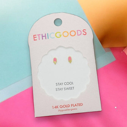 Popsicle Tiny Stud Earrings - Recetas Fair Trade