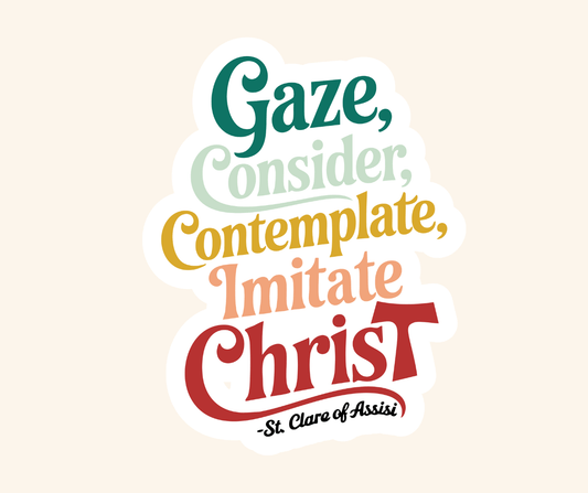 Prayer of St. Clare Sticker - Recetas Fair Trade