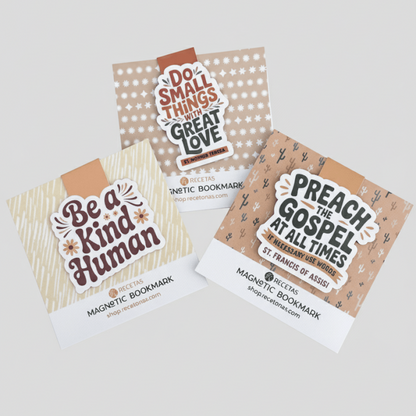 Preach the Gospel at all Times Magnetic Bookmark - Recetas Fair Trade