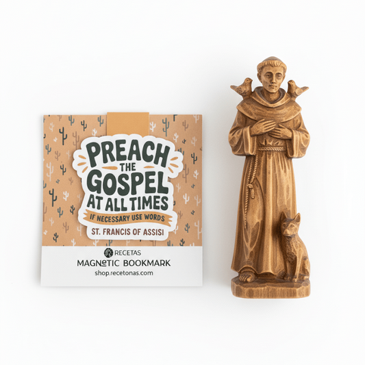 Preach the Gospel at all Times Magnetic Bookmark - Recetas Fair Trade