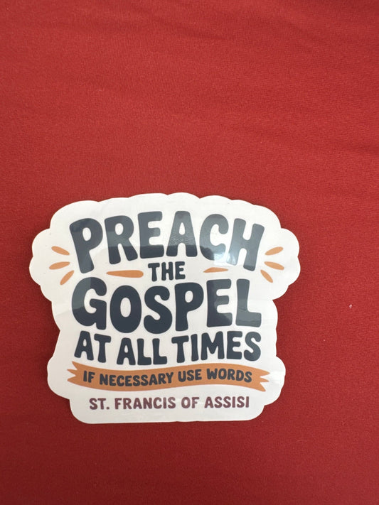Preach the Gospel Sticker - Recetas Fair Trade