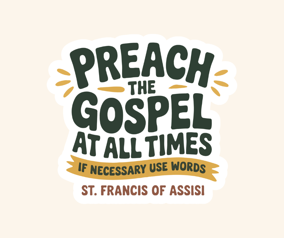Preach the Gospel Stticker - Recetas Fair Trade