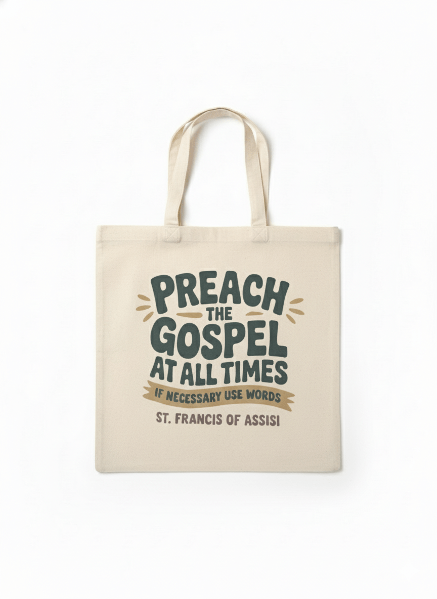 Preach the Gospel Tote Bags - Recetas Fair Trade