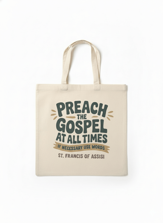 Preach the Gospel Tote Bags - Recetas Fair Trade