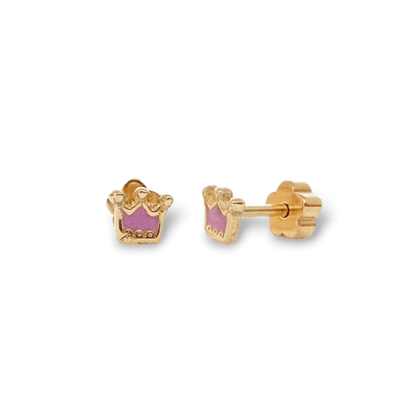 Princess Crowns Tiny Stud Earrings - Recetas Fair Trade