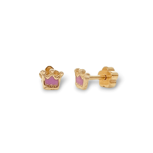 Princess Crowns Tiny Stud Earrings - Recetas Fair Trade