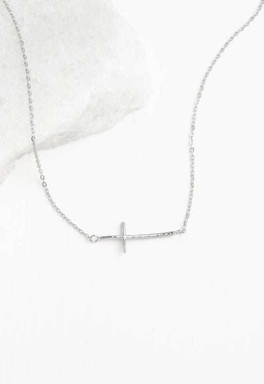 Radiant Cross Necklace in Silver - Recetas Fair Trade
