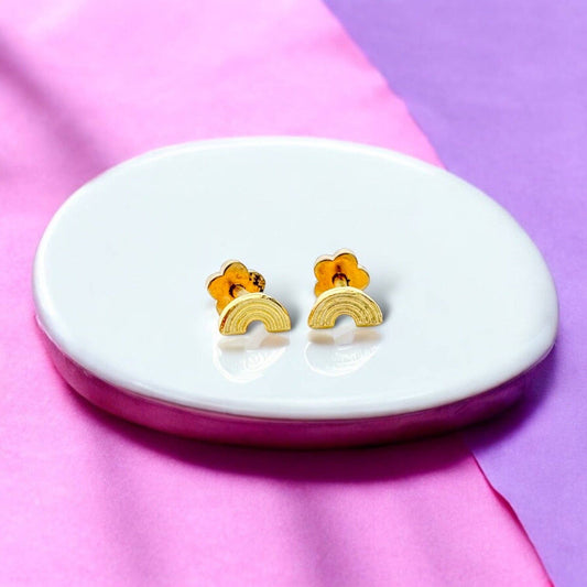 Rainbow Tiny Stud Earrings - Recetas Fair Trade