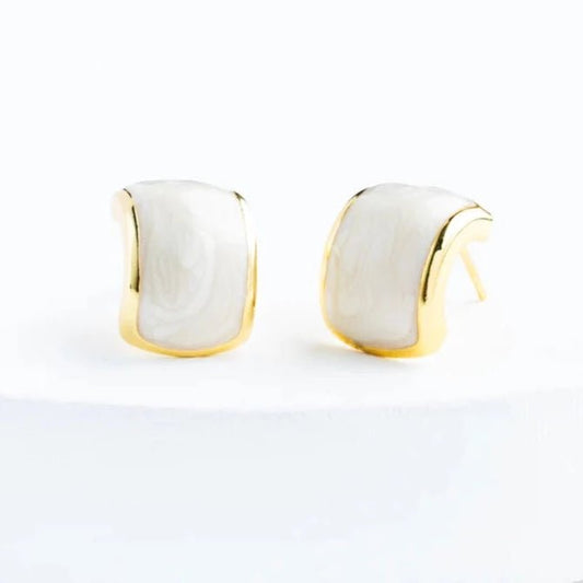 Ripple Earrings in Ivory - Recetas Fair Trade