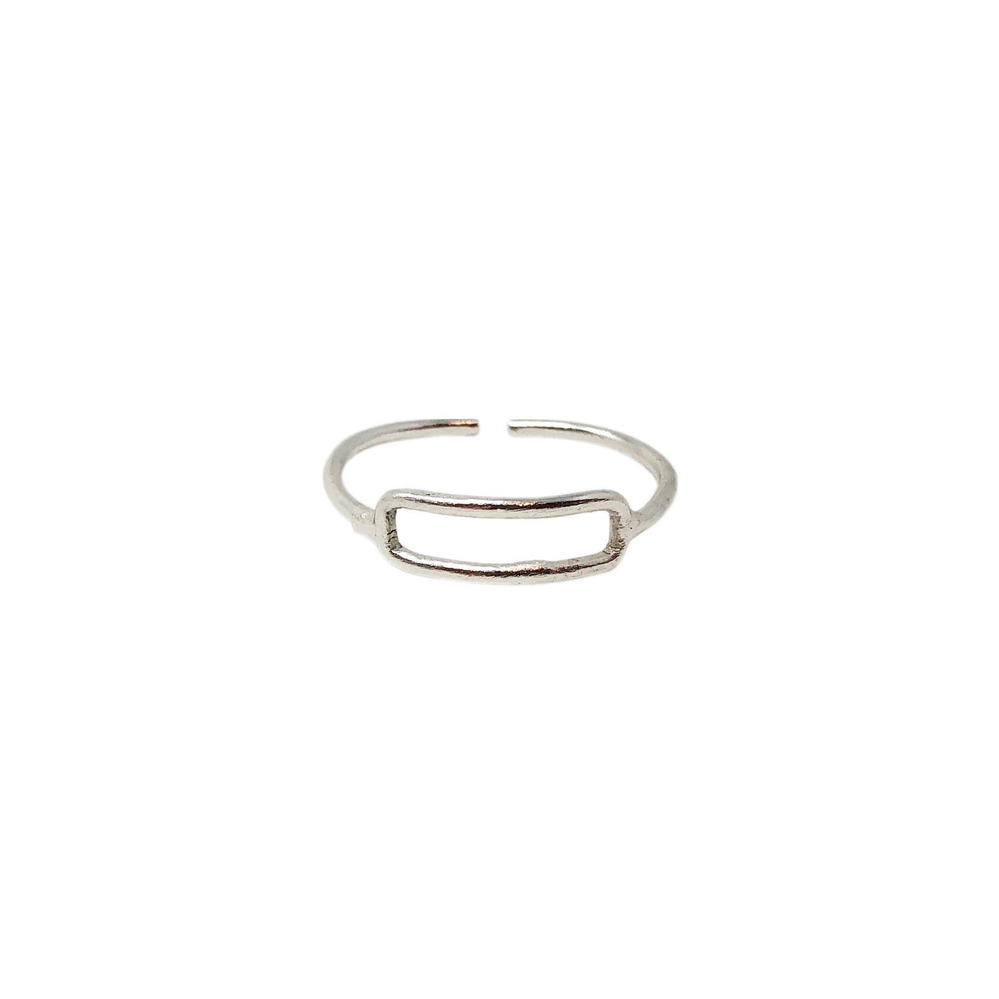 Rippled Rectangle Ring - Silver - Recetas Fair Trade