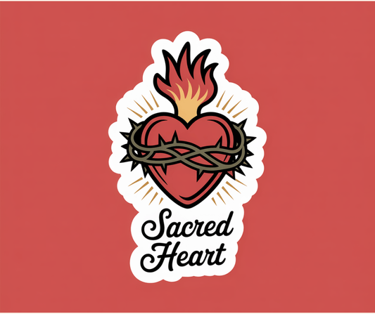 Sacred Heart Sticker - Recetas Fair Trade