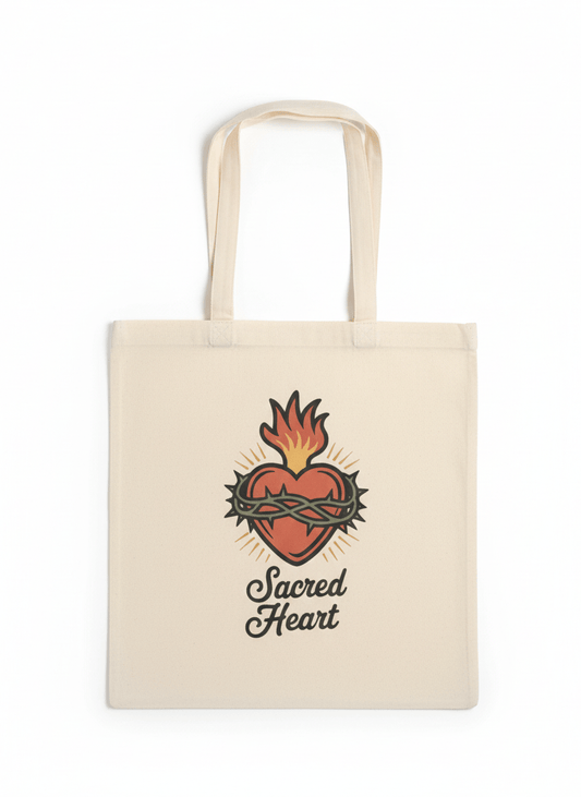 Sacred Heart Tote Bag - Recetas Fair Trade