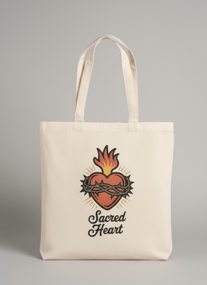 Sacred Heart Tote Bag - Recetas Fair Trade