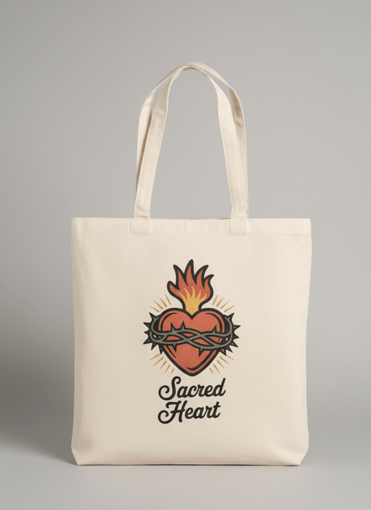Sacred Heart Tote Bag - Recetas Fair Trade