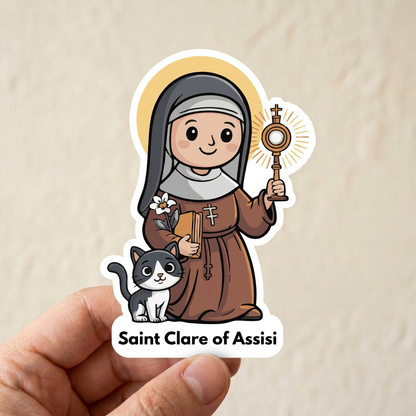 Saint Clare of Assisi sticker mockup