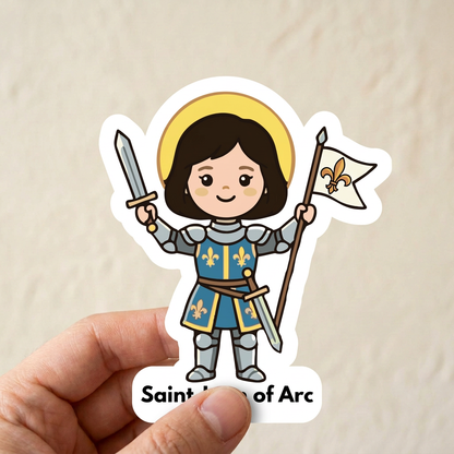 Saint Joan of Arc sticker mockup