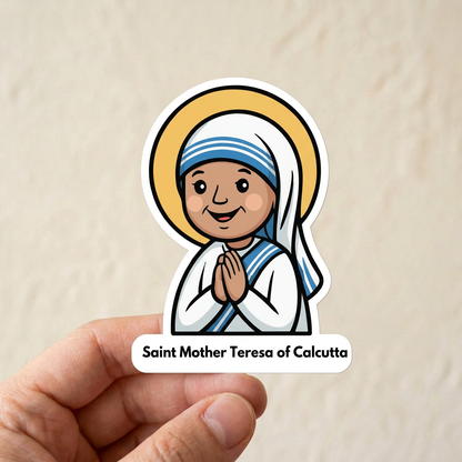Saint Mother Teresa of Calcutta sticker mockup