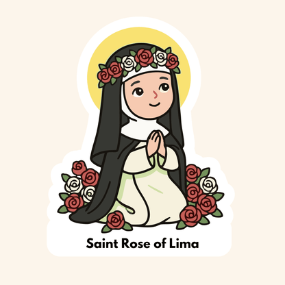 Saint Rose of Lima Kids Sticker - Recetas Fair Trade