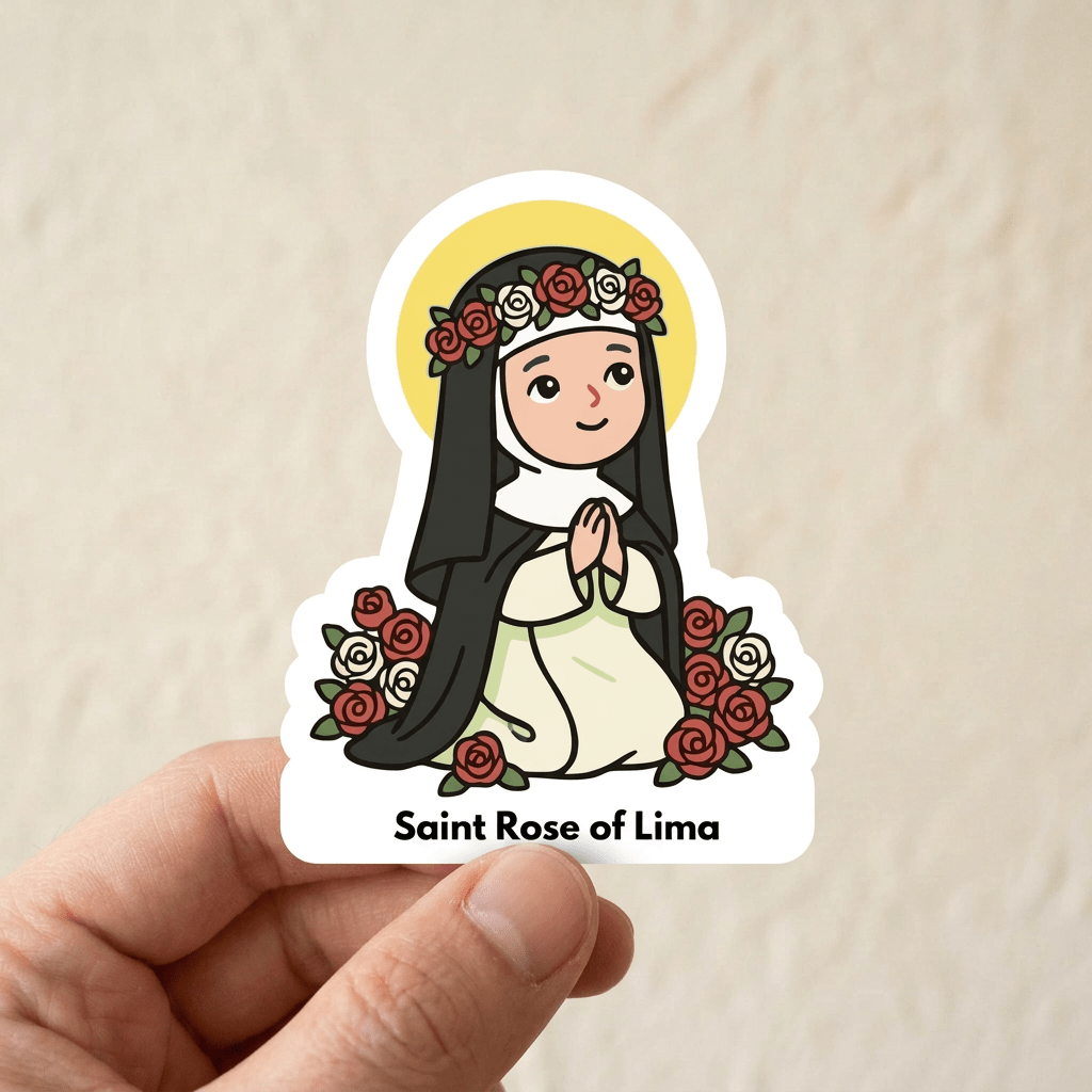 Saint Rose of Lima Kids Sticker - Recetas Fair Trade