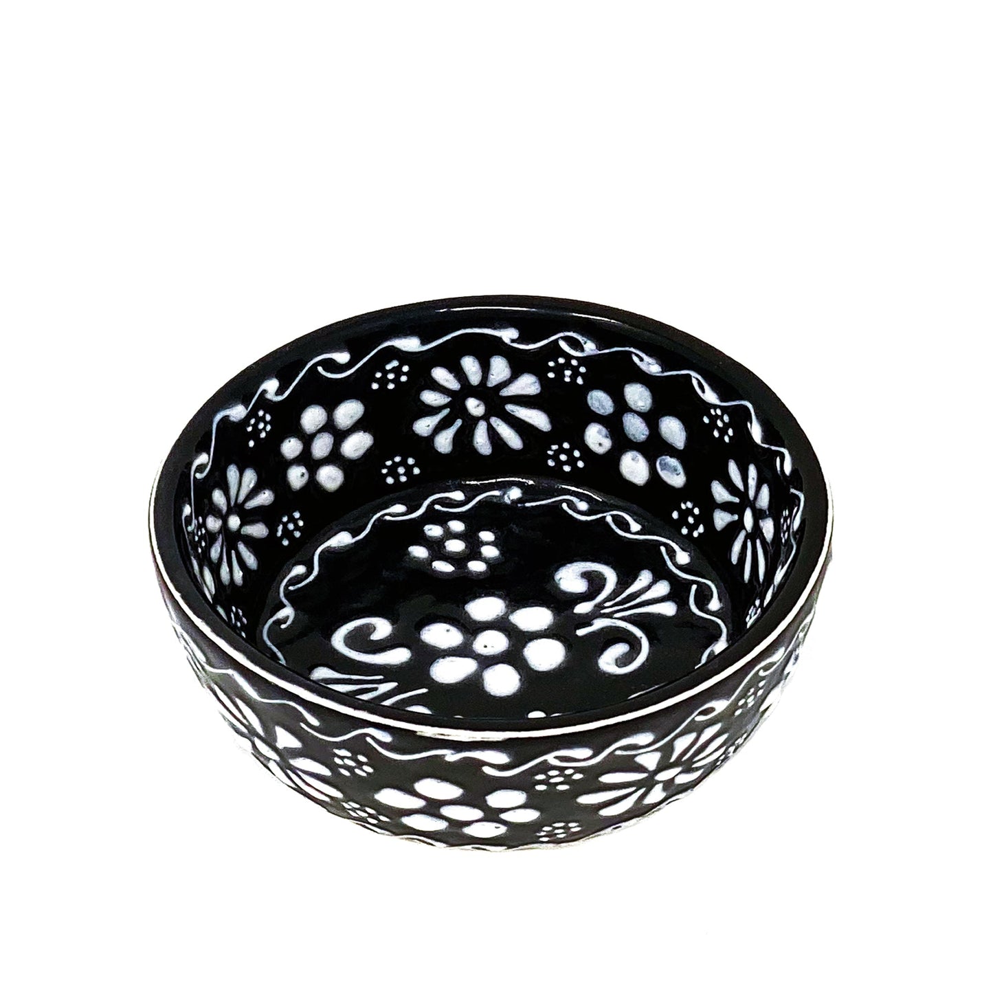 Set of 2 Encantada Handmade Pottery Appetizer & Dip Bowl, Ink - Recetas Fair Trade