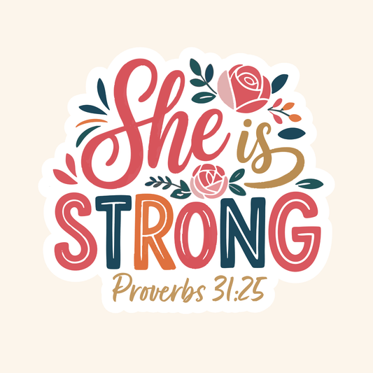 She is Strong Sticker - Recetas Fair Trade
