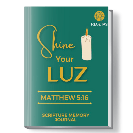 Shine Your Luz: Matthew 5:16 Scripture Memory Journal - Recetas Fair Trade