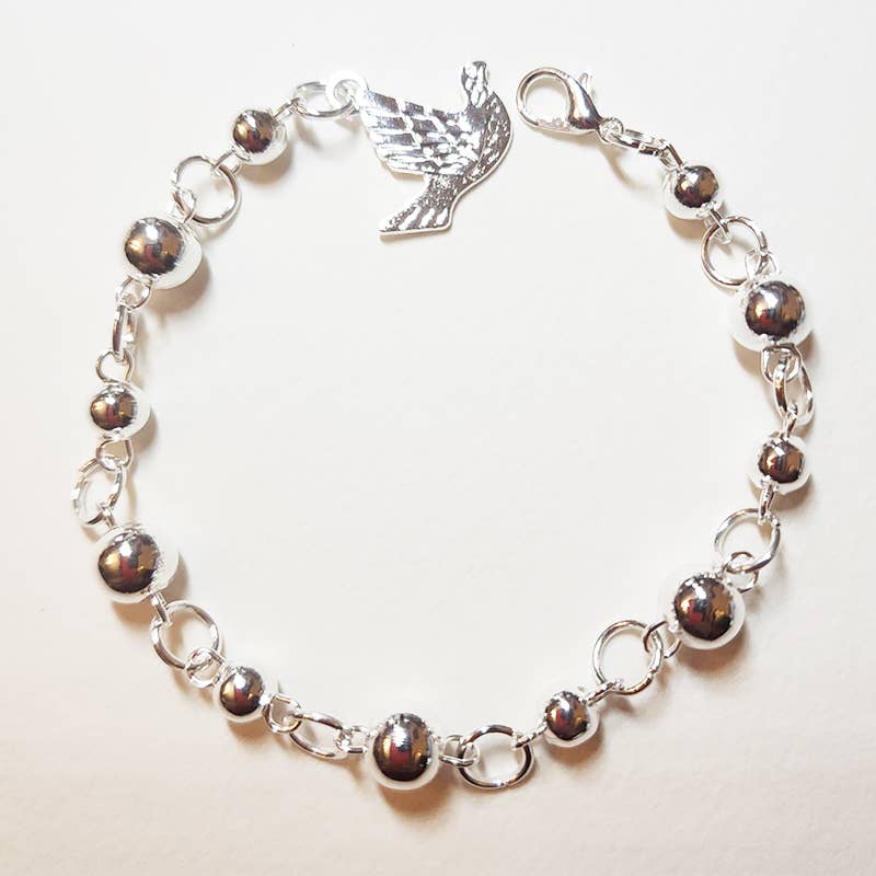 Silver Beaded Motif Charm Bracelets - Recetas Fair Trade