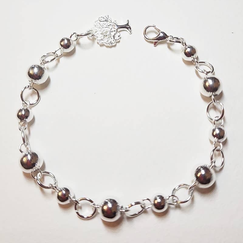 Silver Beaded Motif Charm Bracelets - Recetas Fair Trade