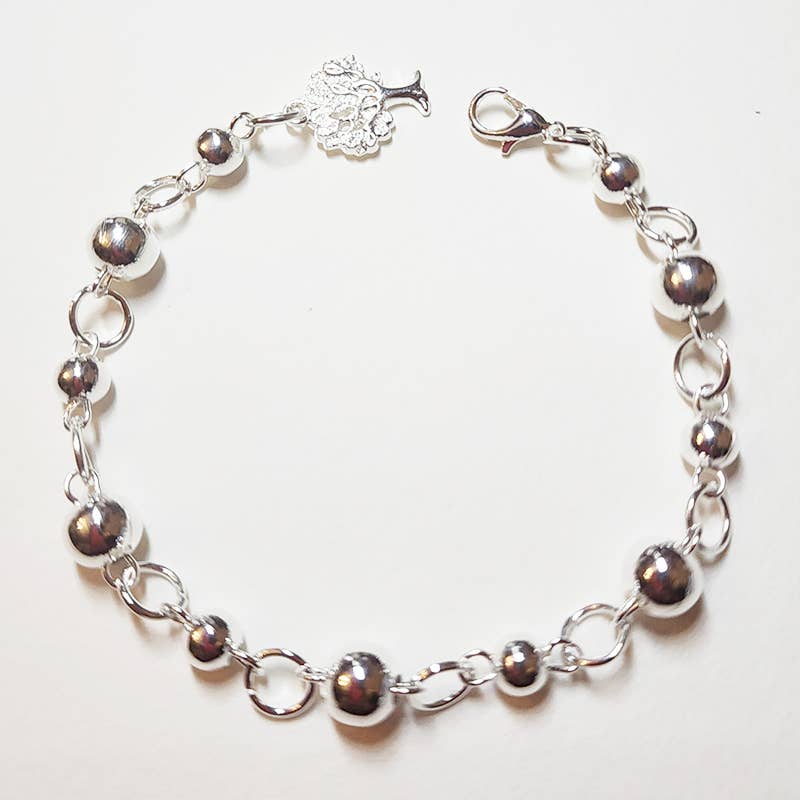 Silver Beaded Motif Charm Bracelets - Recetas Fair Trade