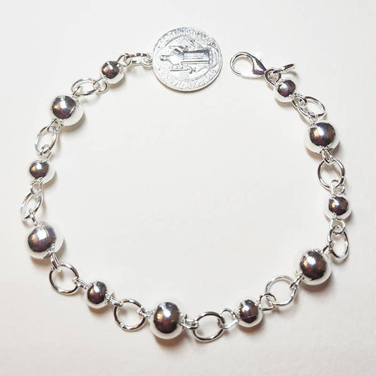 Silver Beaded Motif Charm Bracelets - Recetas Fair Trade