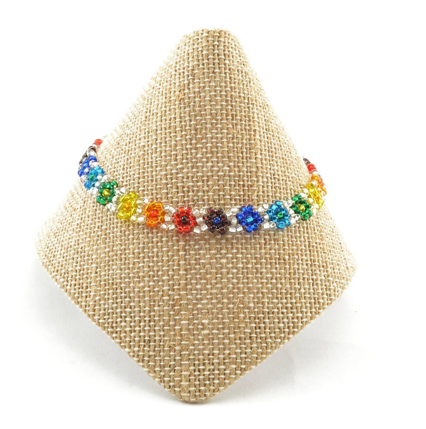 Silver Rainbow Flower Bracelet - Recetas Fair Trade