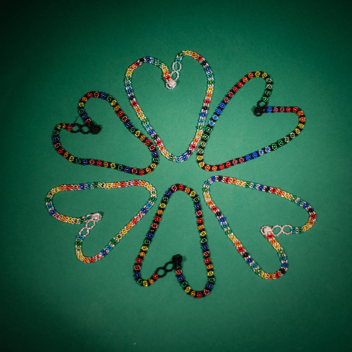 Silver Rainbow Flower Necklace - Recetas Fair Trade