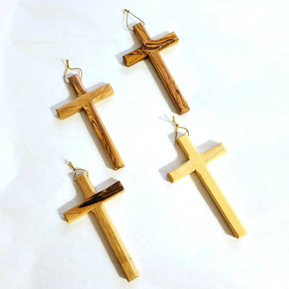 Small Carved Olive Wood Cross - Recetas Fair Trade