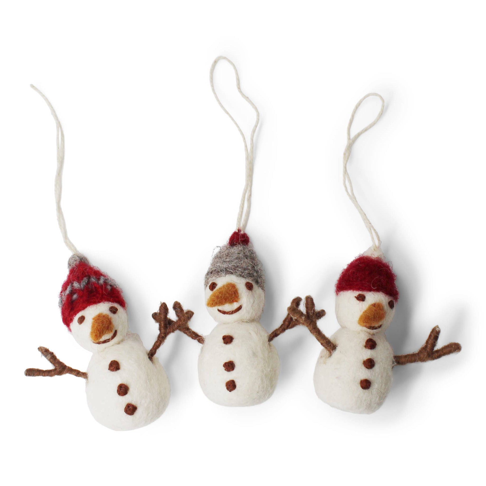 Snowman w/Hat - Set of 3 - Recetas Fair Trade