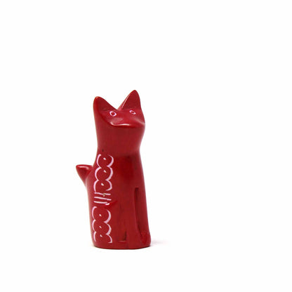 Soapstone Tiny Sitting Cats - Assorted Pack of 5 Colors - Recetas Fair Trade