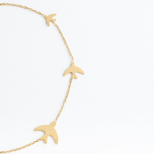 Sparrow Gold Necklace - Recetas Fair Trade