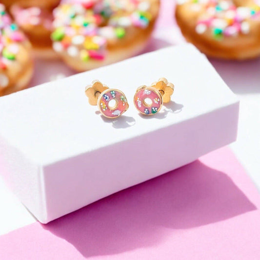 Sprinkle Donuts Tiny Stud Earrings - Recetas Fair Trade