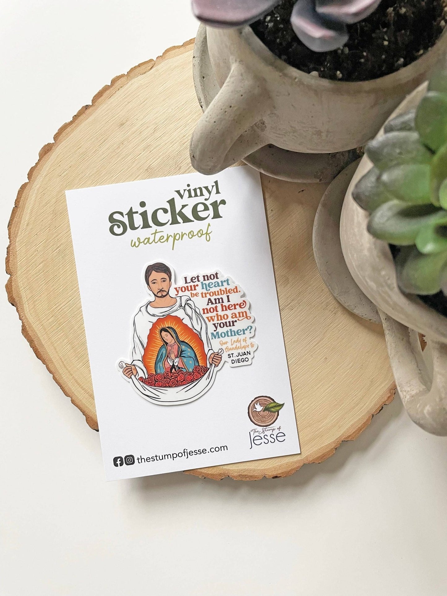 St. Juan Diego Waterproof Vinyl Catholic Sticker - Recetas Fair Trade