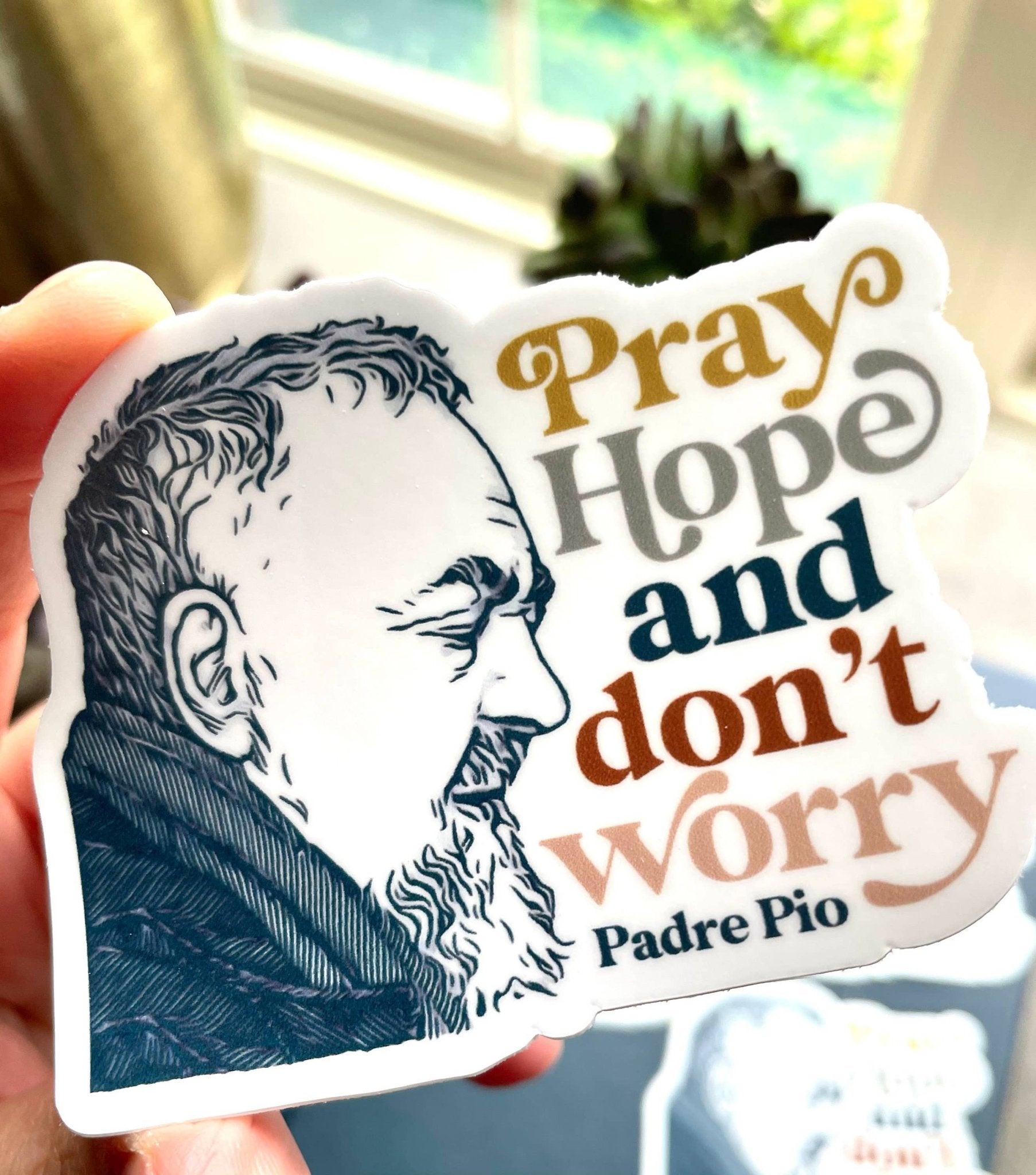 St. Padre Pio of Pietrelcina Sticker - Recetas Fair Trade