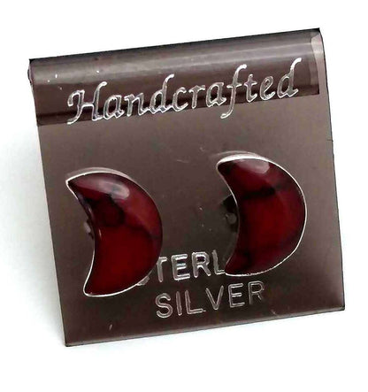 Sterling Silver .925 Luna Post Earrings - Recetas Fair Trade