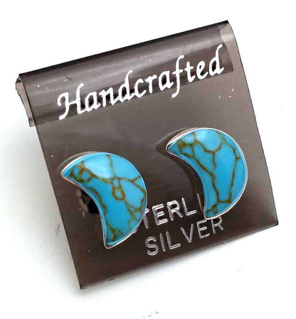 Sterling Silver .925 Luna Post Earrings - Recetas Fair Trade