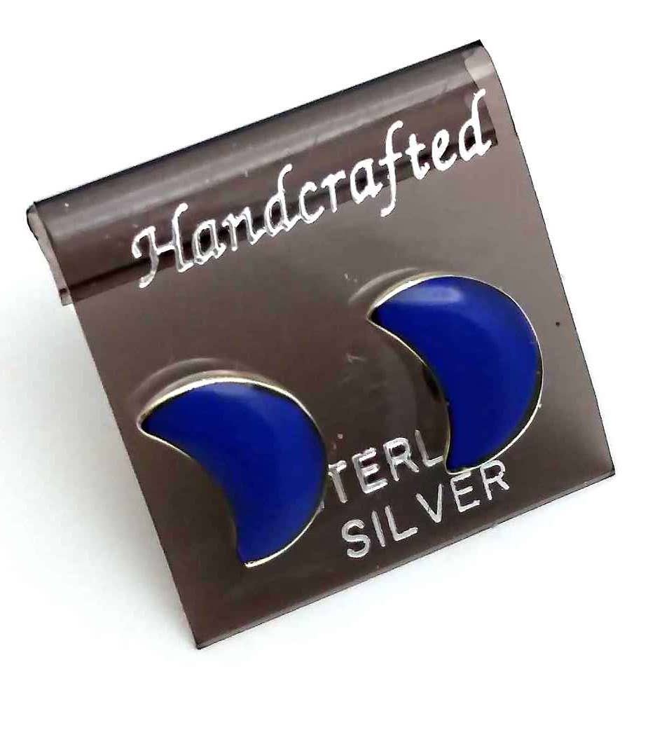 Sterling Silver .925 Luna Post Earrings - Recetas Fair Trade