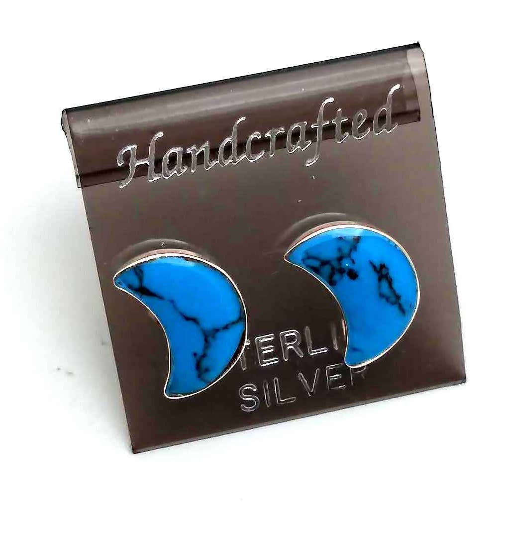 Sterling Silver .925 Luna Post Earrings - Recetas Fair Trade