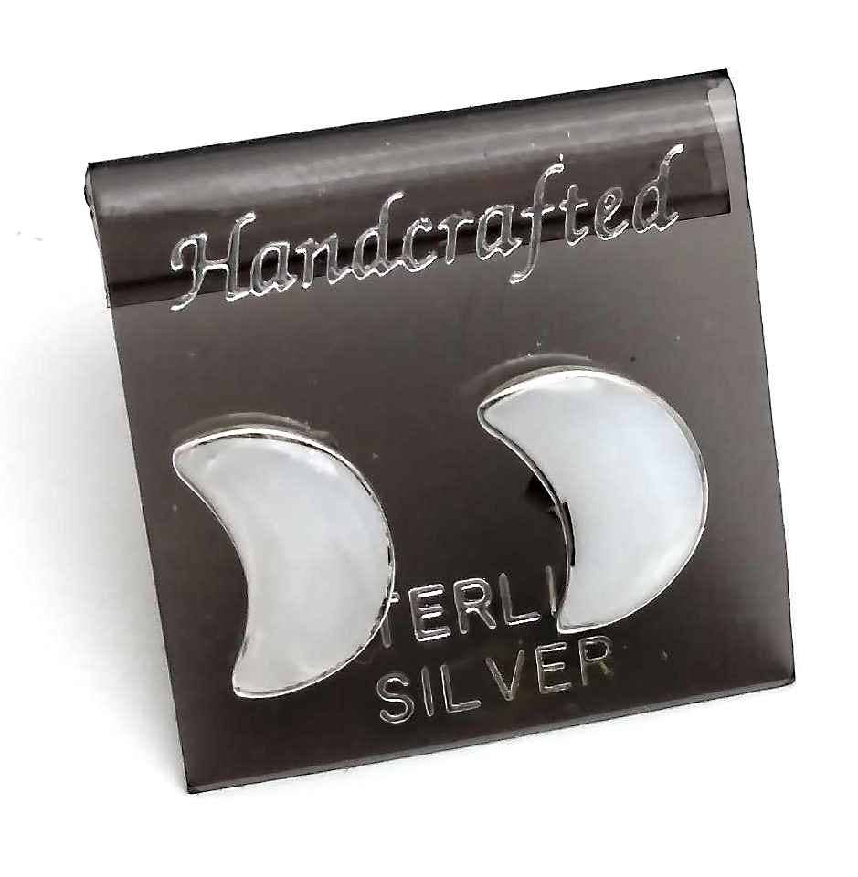 Sterling Silver .925 Luna Post Earrings - Recetas Fair Trade