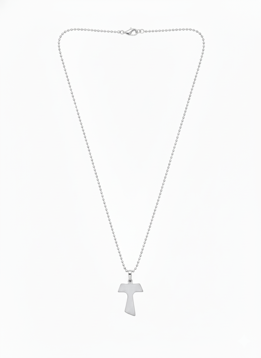 Sterling Silver Tau Cross Necklace - Recetas Fair Trade