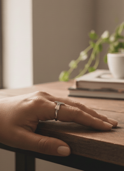 Sterling Silver Tau Ring - Recetas Fair Trade