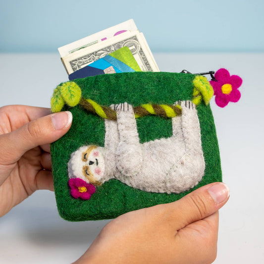 Swingin’ Sloth Coinpurse - Recetas Fair Trade