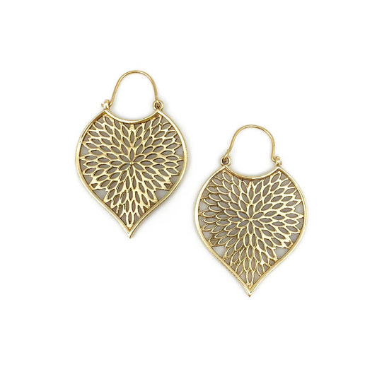 Tanvi Collection Earrings - Gold Cascading Petals - Recetas Fair Trade