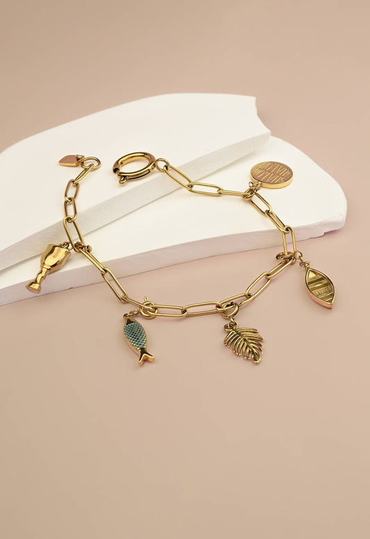The Chosen Charm Bracelet - Gold - Recetas Fair Trade